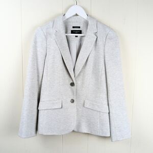 Talbots Aberdeen Blazer Women Size 10P Gray Two Button Notched Collar Jacket